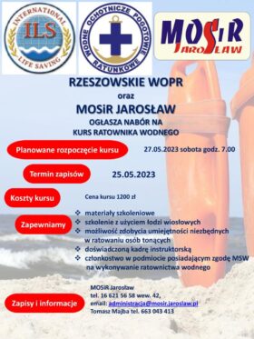 KURS RATOWNIKA WODNEGO – 27.05.2023 r.