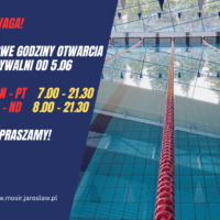 NOWE GODZINY OTWARCIA PŁYWALNI