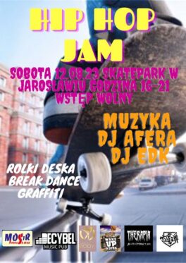 HIP HOP JAM – SKATEPARK SOBOTA/12.08!