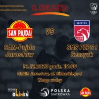 Zapraszamy w czwartek  14.12 o godzinie 15:00. SAN PAJDA JAROSŁAW – SMS PZPS I Szczyrk. Wstęp wolny.