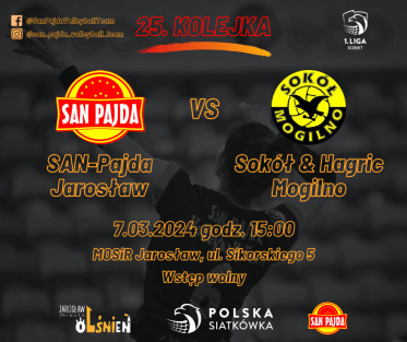 25 KOLEJKA – 1 LIGA SIATKÓWKI KOBIET